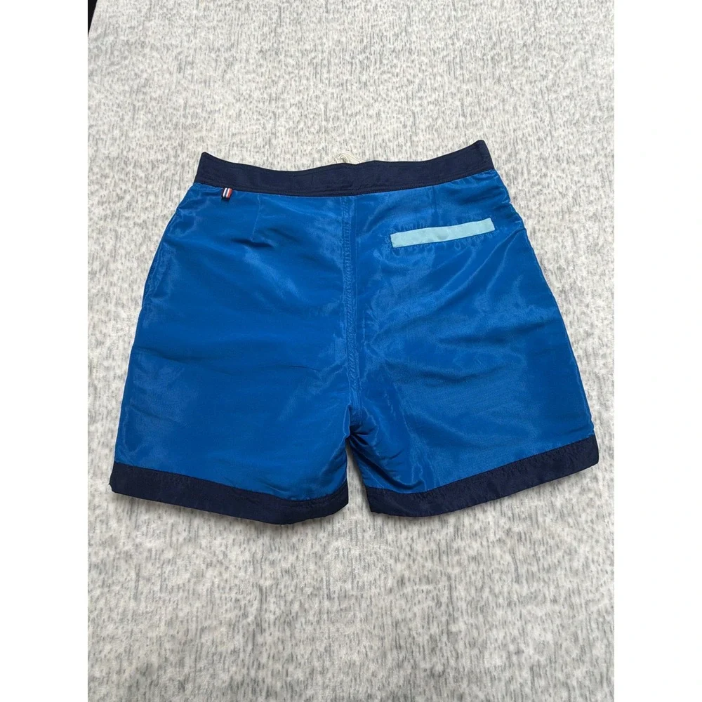 Boden Mens Swim Trunks Shorts Blue Stripes Size 32 Waist‎  Colorblock NWT